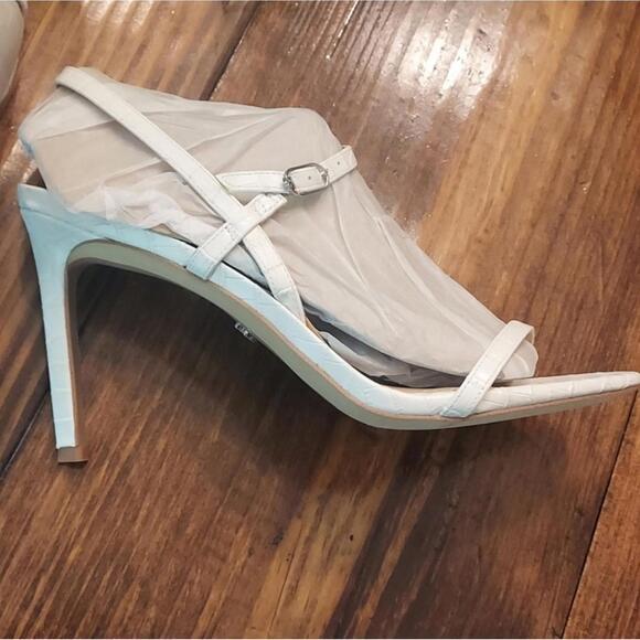 NWT Sam Edelman White Croc Doran Heel size 8.5 - Picture 4 of 7